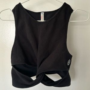 Free People Movement black workout top